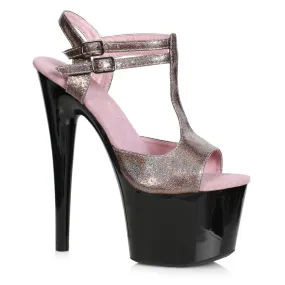 709-ZAYA 7"T-STRAP SHIMMER SANDAL