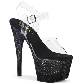ADORE-708SS Clear/Black Multi Glitter