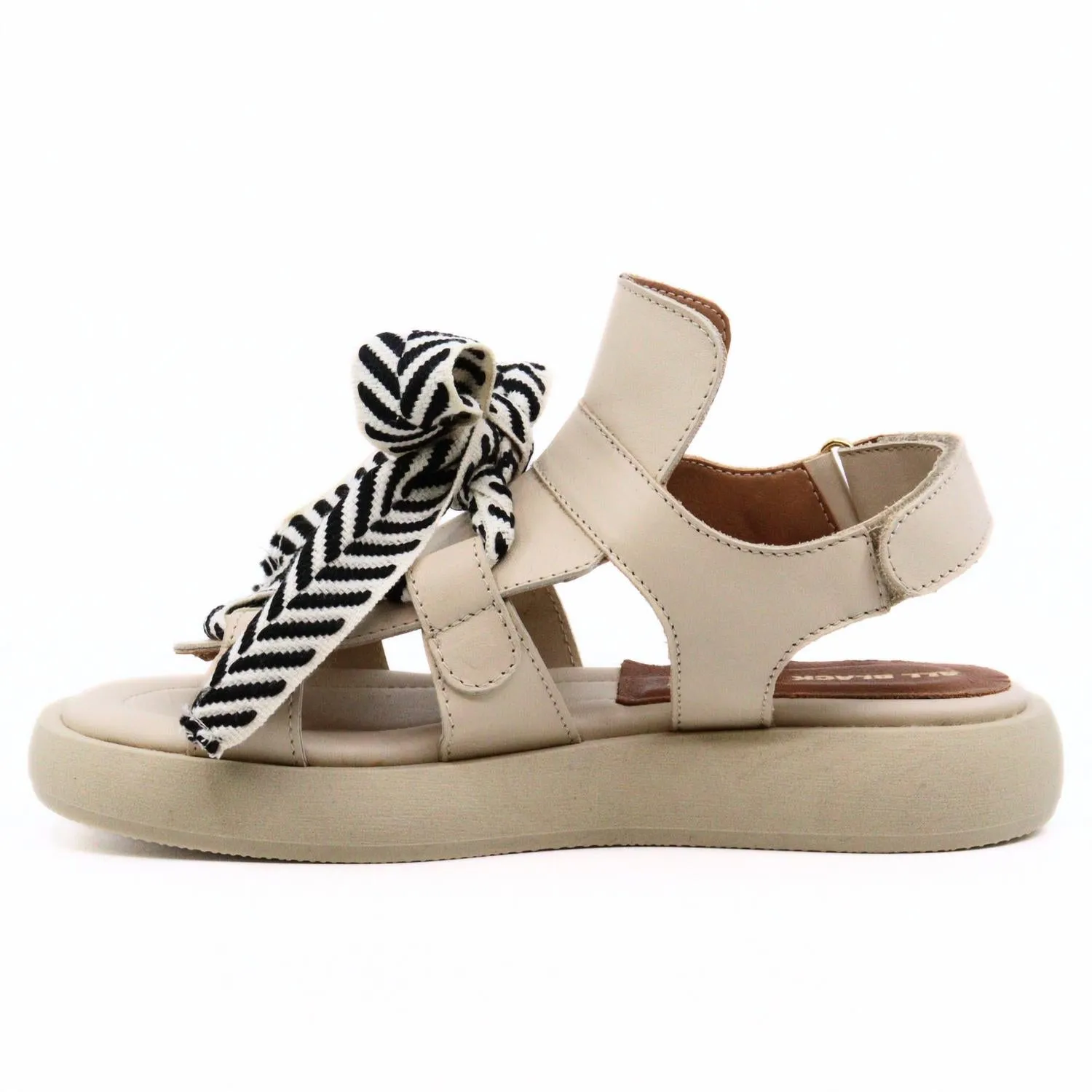 All Black - Women's Bowlace Sandal