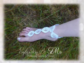 Barefoot sandals lace modern/5x7 hoop