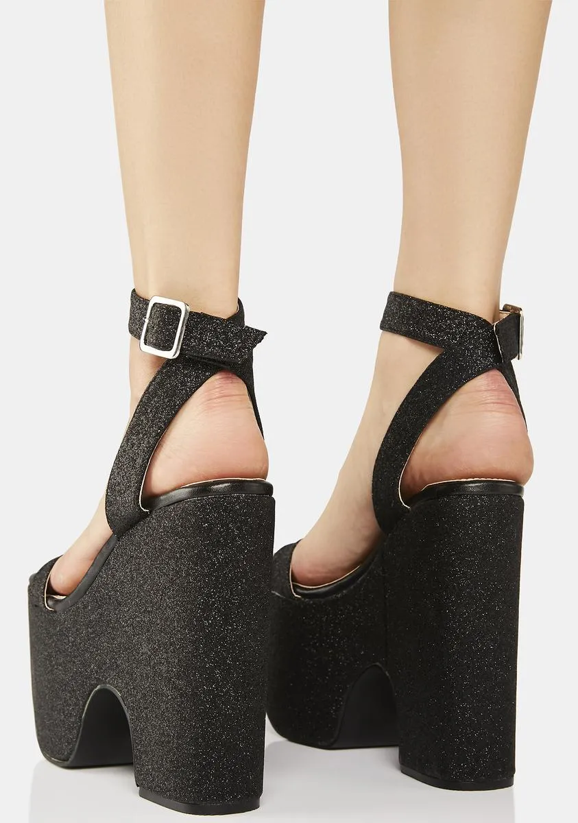 Black Ariyah Platform Heels