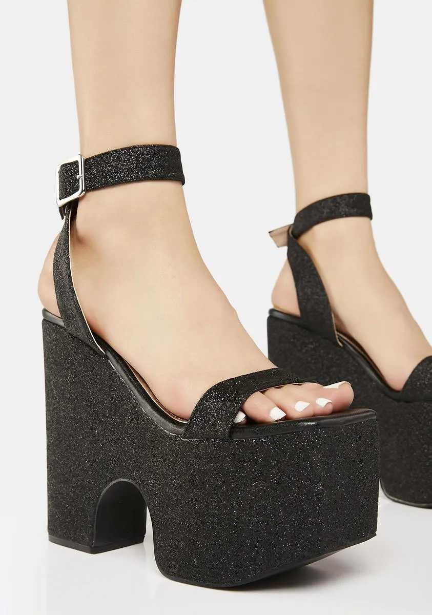 Black Ariyah Platform Heels