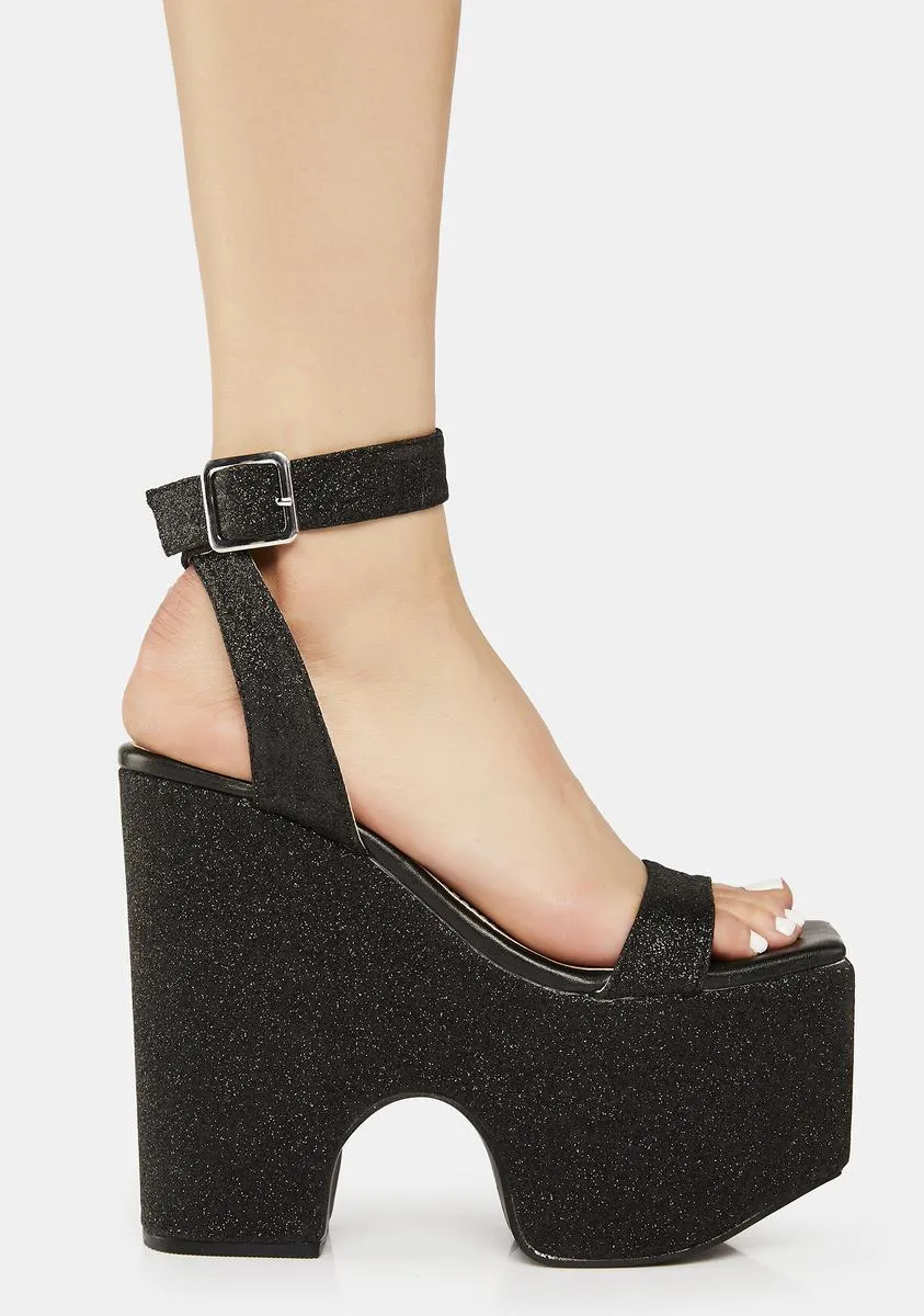 Black Ariyah Platform Heels