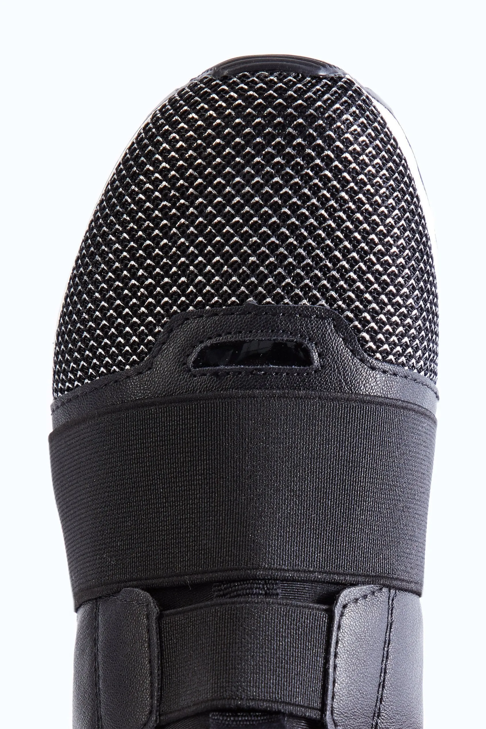 Black Metallic Pull On Trainers