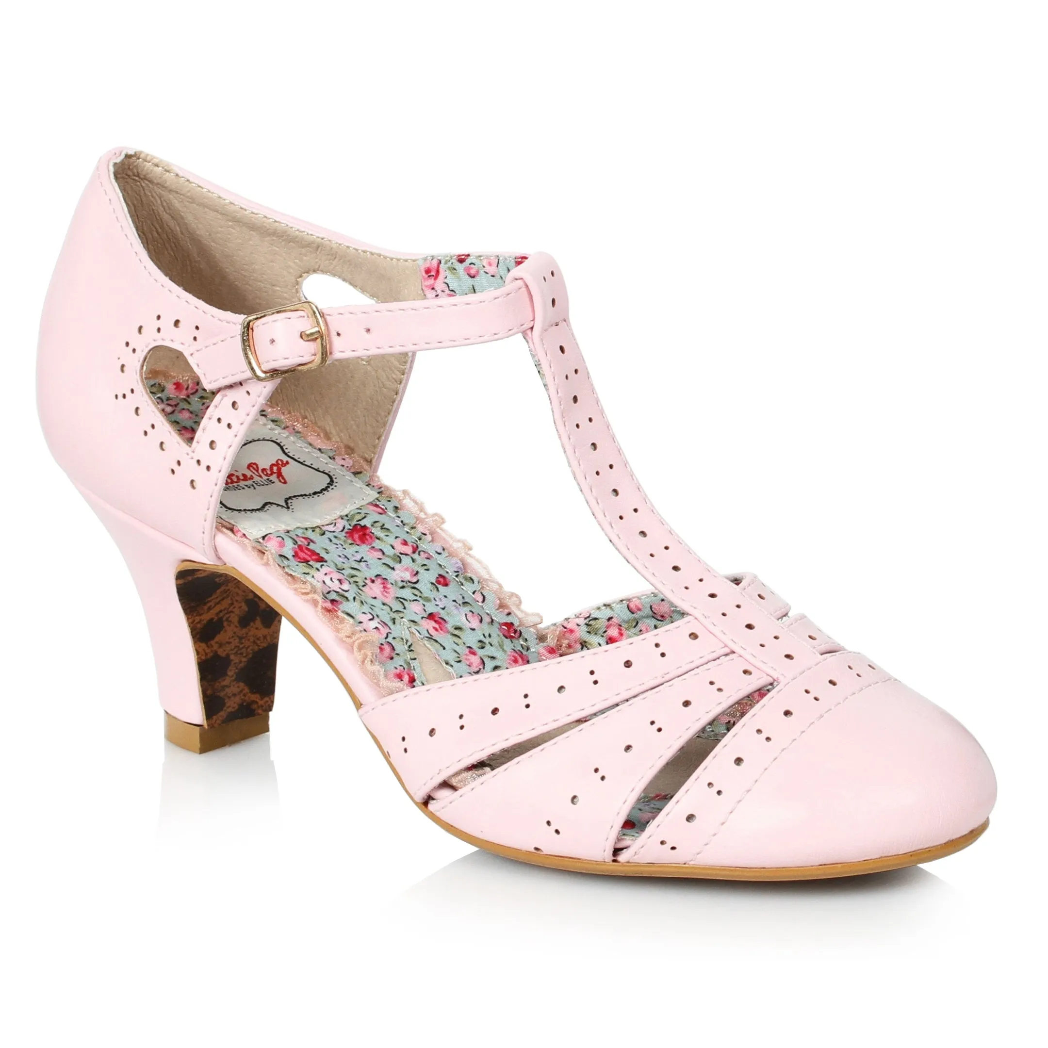 BP250-MAISIE 2.5" Spectator Heel With T-Strap And Cutout Detail