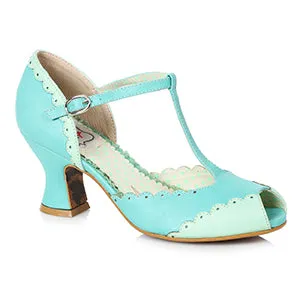 BP254-CARLIE 2.5" T Strap Heel With Peeptoe
