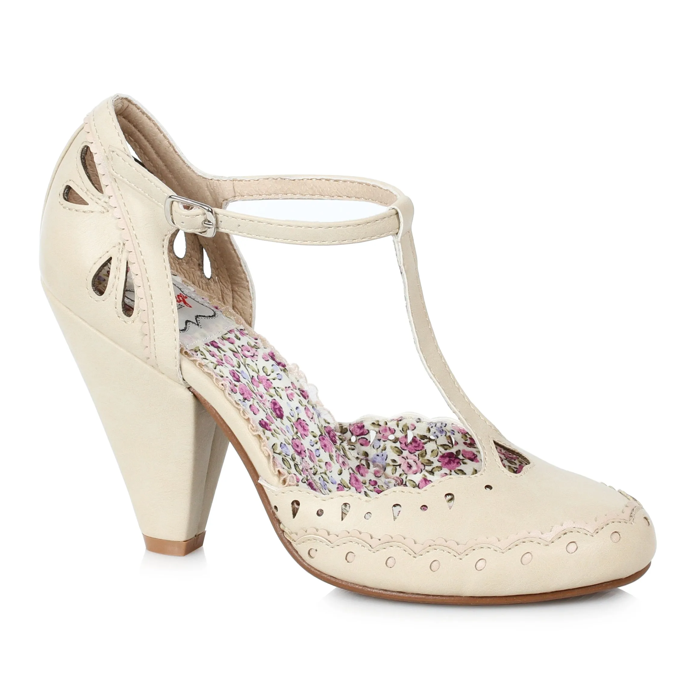 BP403-BIRDIE 4" T-Strap Shoe With Detail