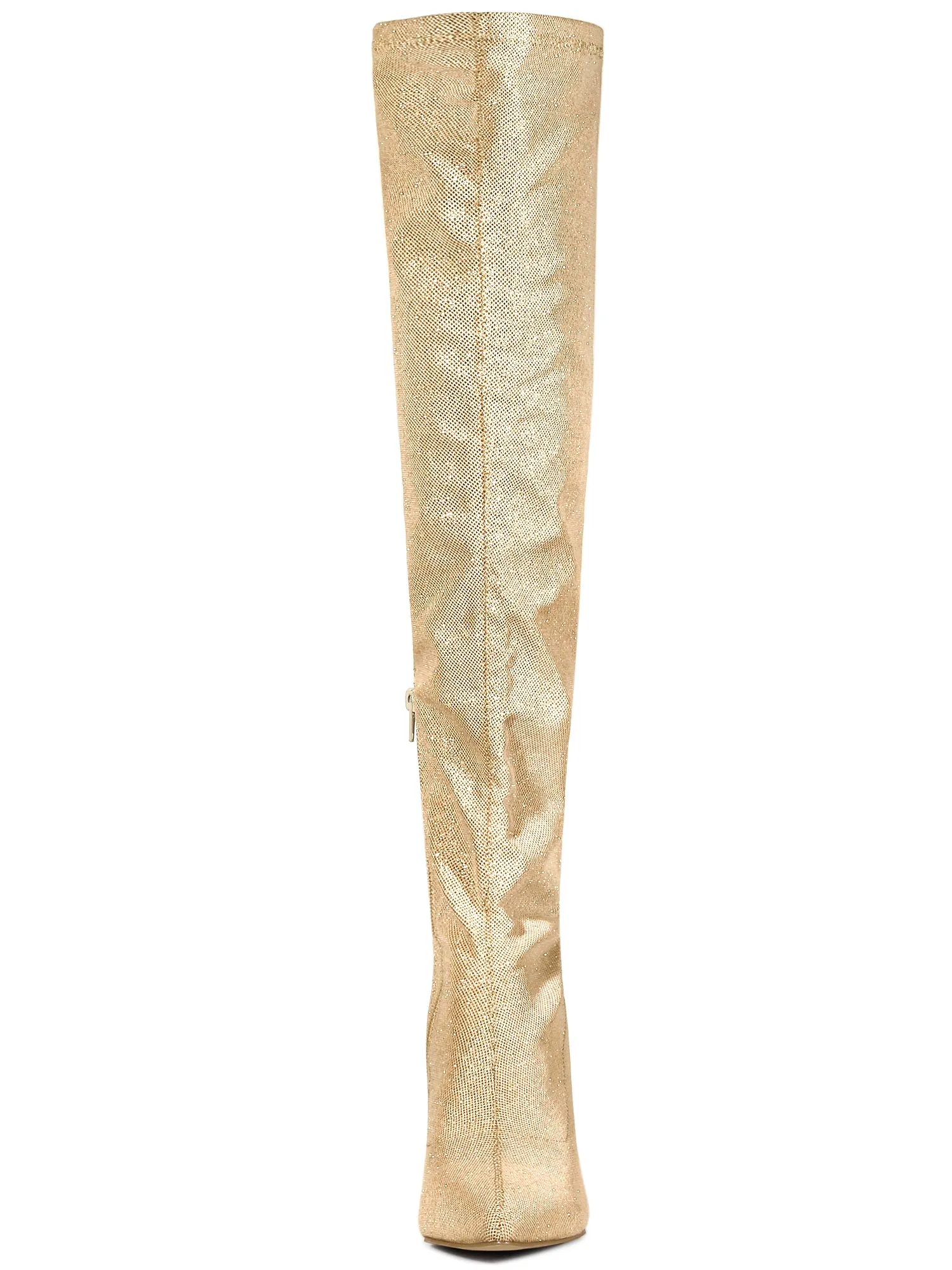 Glitter Pointed Toe Stiletto Heel Over the Knee High Boot