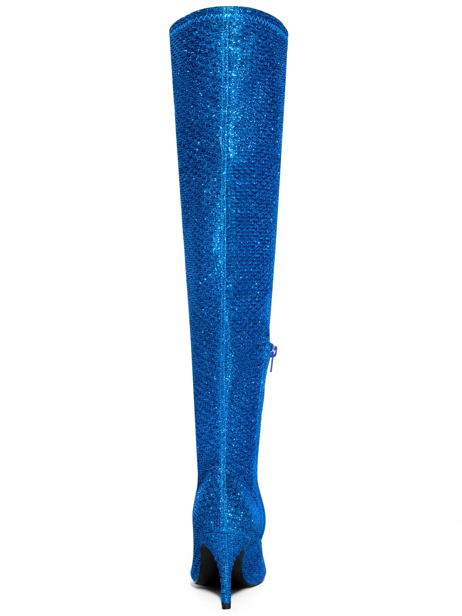 Glitter Pointed Toe Stiletto Heel Over the Knee High Boot