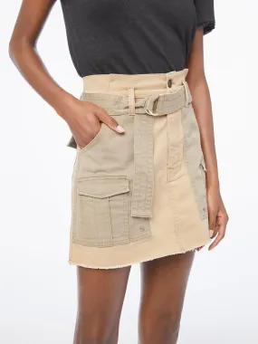 Paperbag Multi Tone Skirt -- Cargo Multi