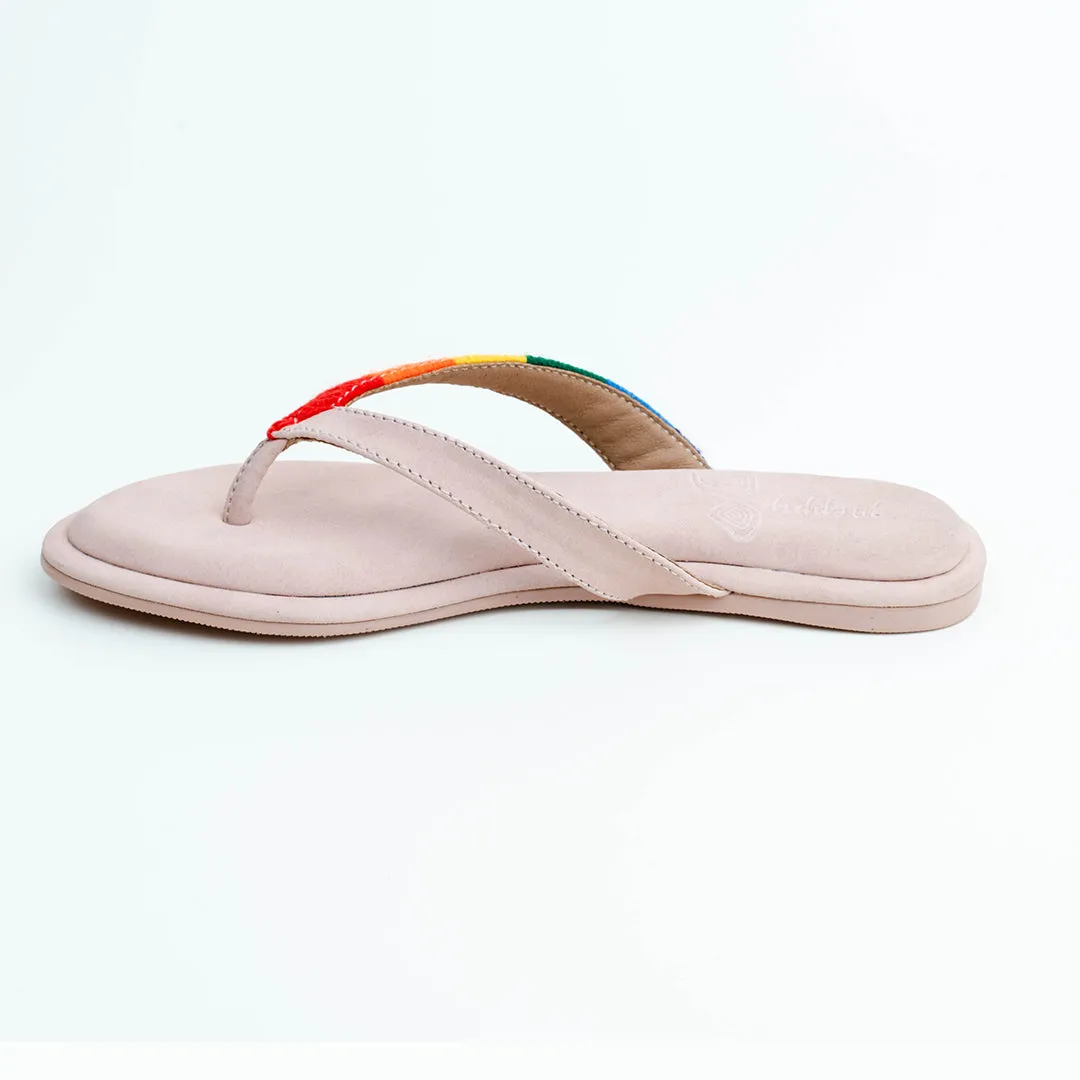Rainbow V Strap Flats
