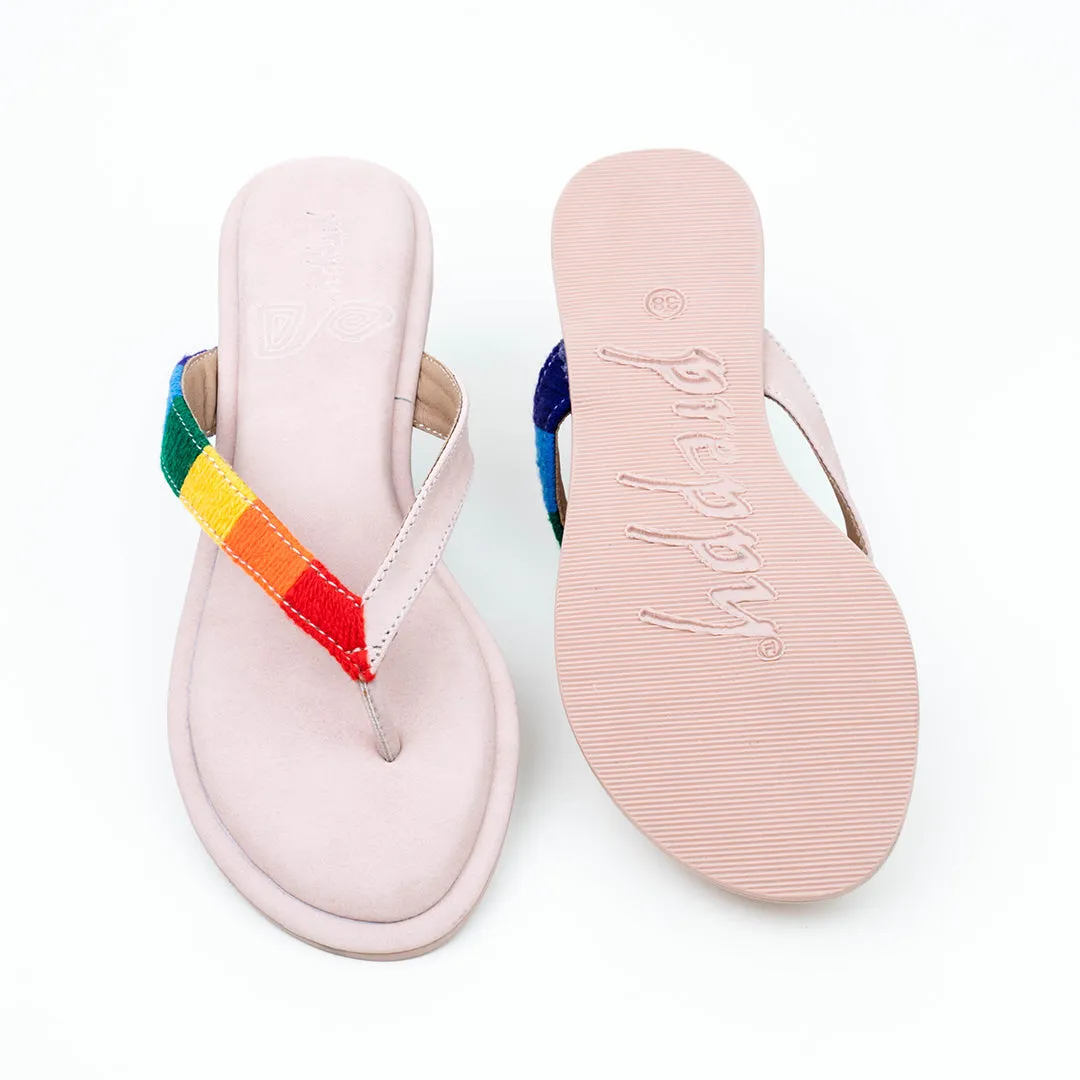 Rainbow V Strap Flats