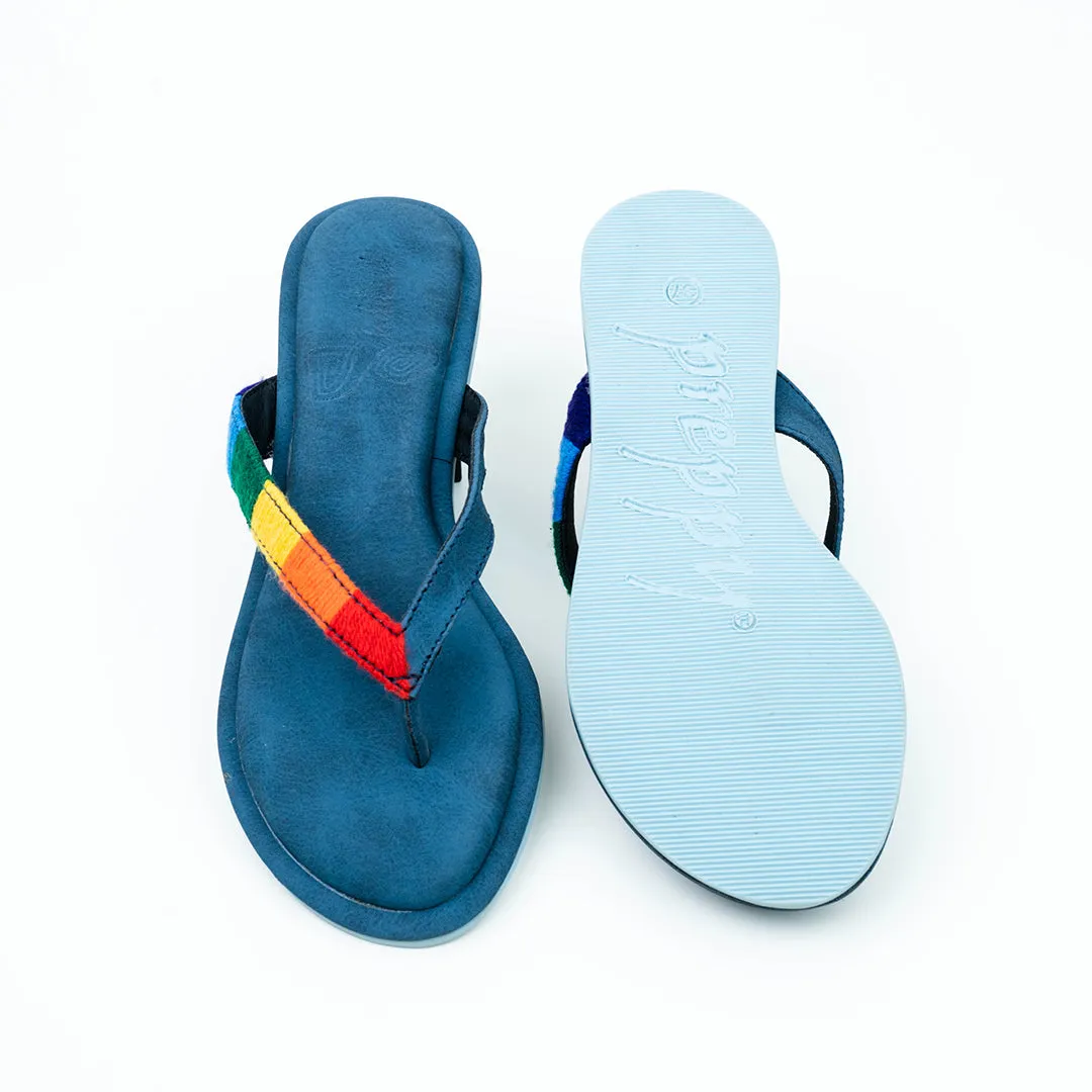 Rainbow V Strap Flats