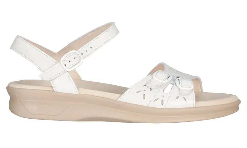 SAS Duo Quarter Strap Sandal - White