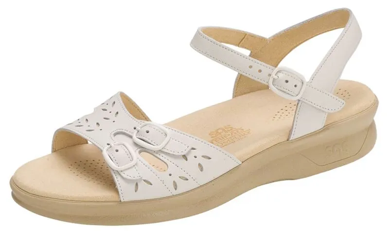 SAS Duo Quarter Strap Sandal - White
