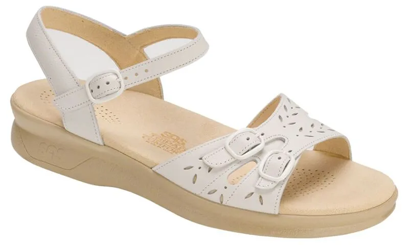SAS Duo Quarter Strap Sandal - White