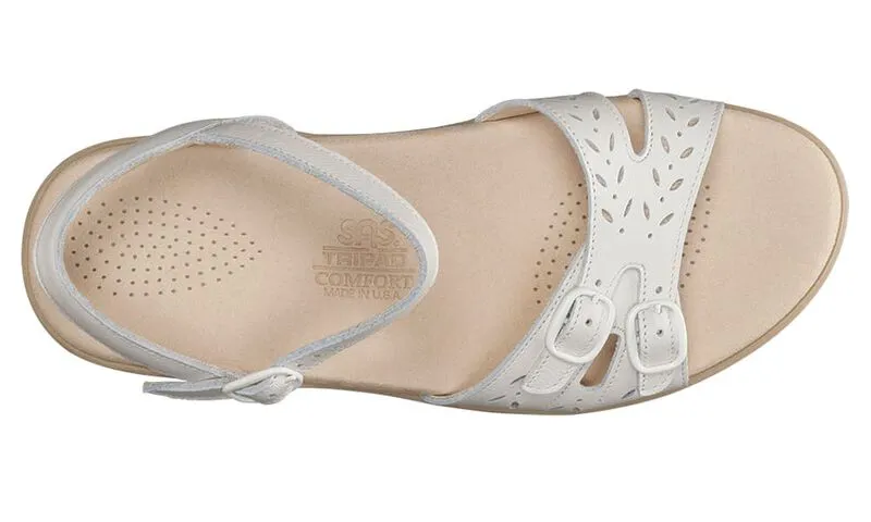 SAS Duo Quarter Strap Sandal - White