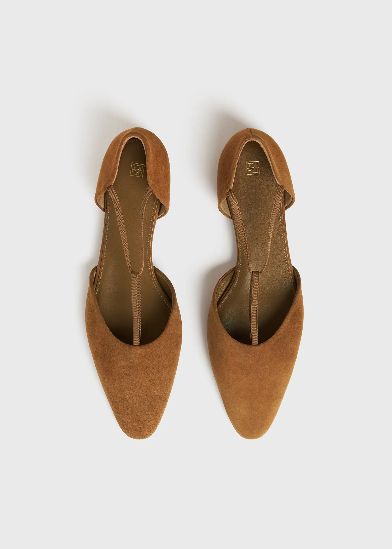 The T-Strap Flat tan