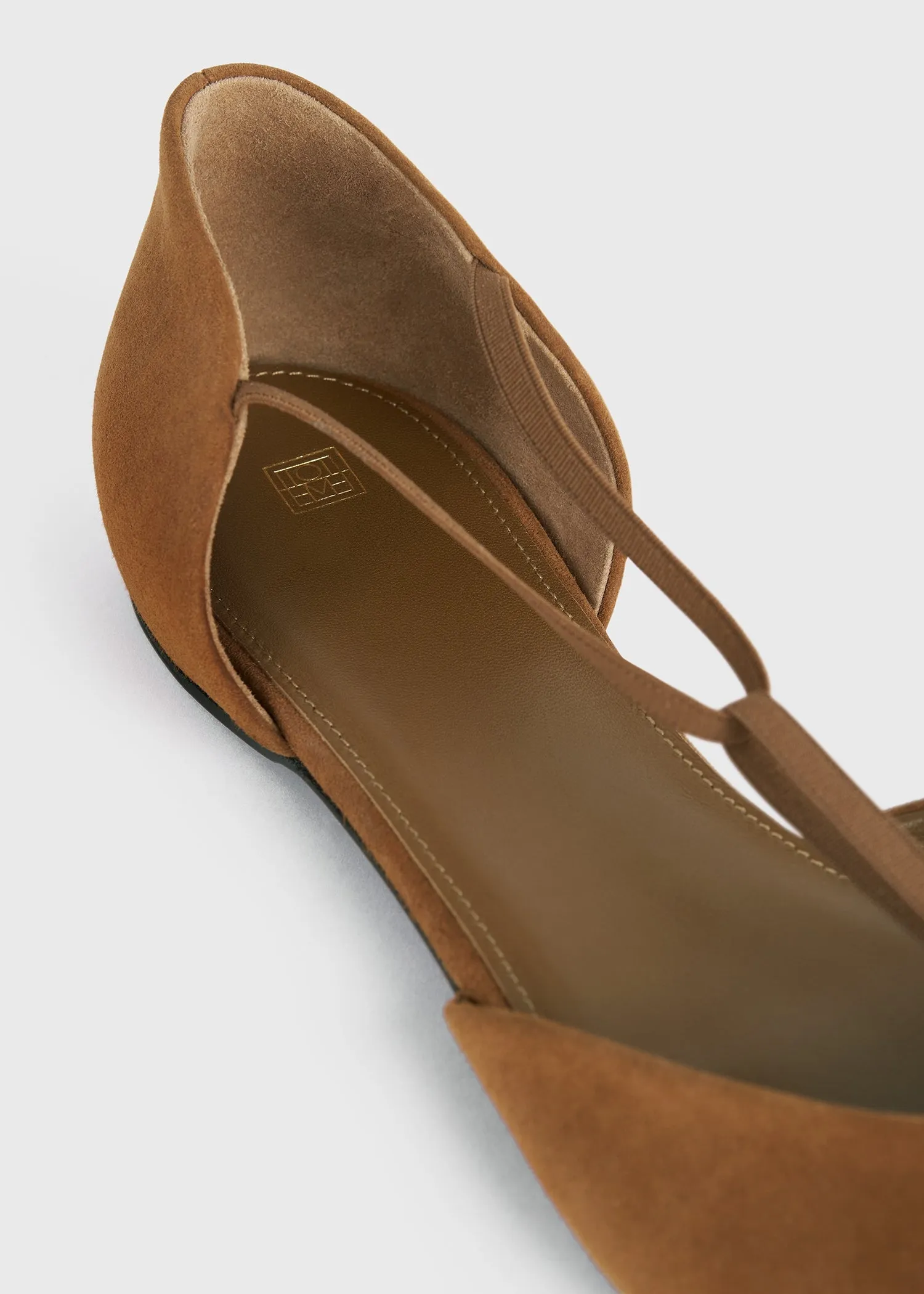 The T-Strap Flat tan