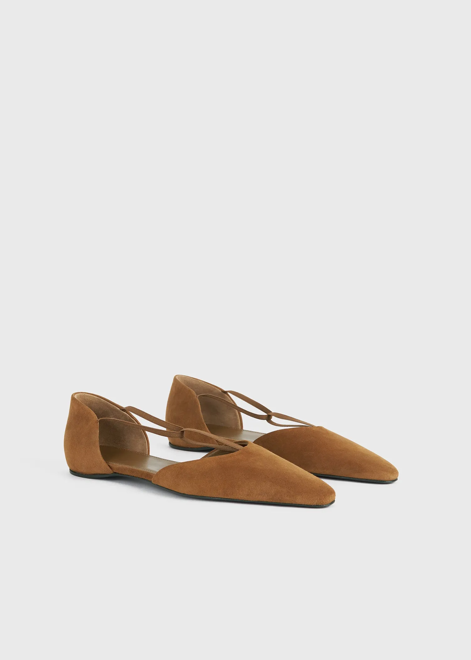 The T-Strap Flat tan