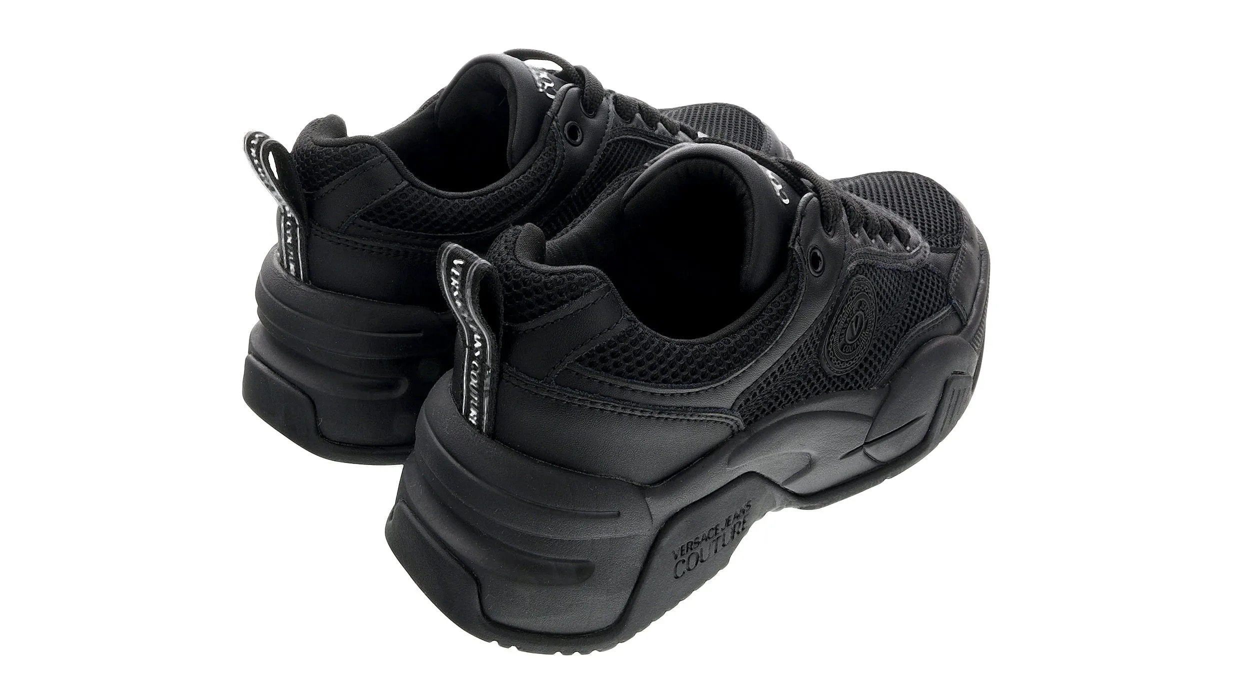 Versace Jeans Couture Black Mesh Sneakers-