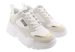Versace Jeans Couture White/Gold Signature Sneakers-