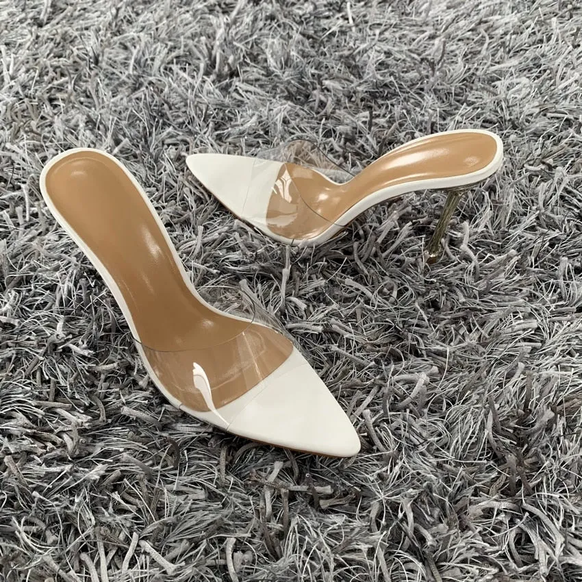 Women Pointed Toe Metal Stiletto High Heel